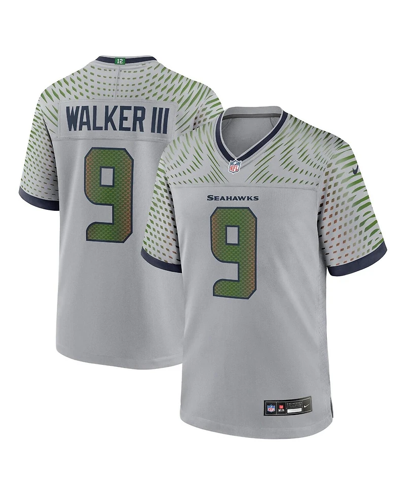 Nike Men's Kenneth Walker Iii Wolf Gray Seattle Seahawks 2025 Rivalries Collection Game Jersey