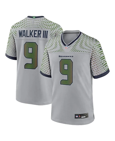 Nike Men's Kenneth Walker Iii Wolf Gray Seattle Seahawks 2025 Rivalries Collection Game Jersey
