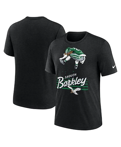 Nike Men's Saquon Barkley Heather Black Philadelphia Eagles Player Graphic T-Shirt