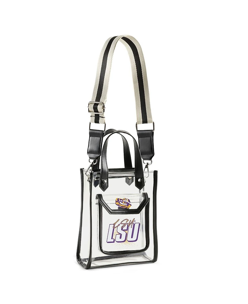 Wear by Erin Andrews Lsu Tigers Clear Stadium Crossbody Purse with Coin Pouch