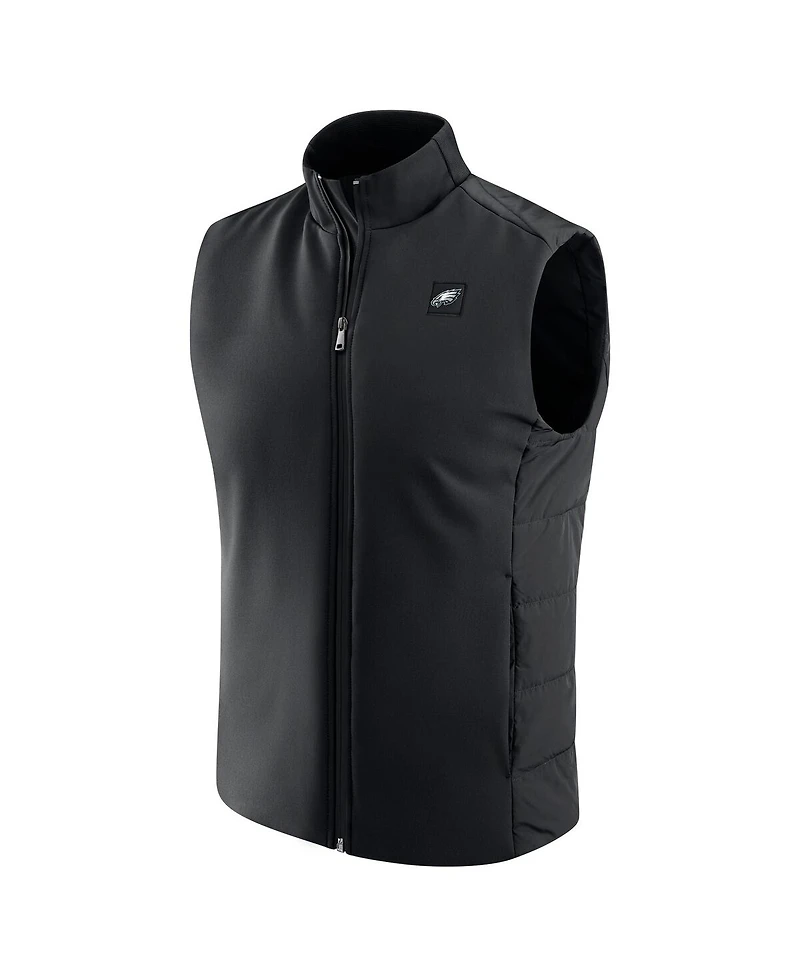 J. Palmer Men's Black Philadelphia Eagles Front Office Full-Zip Vest