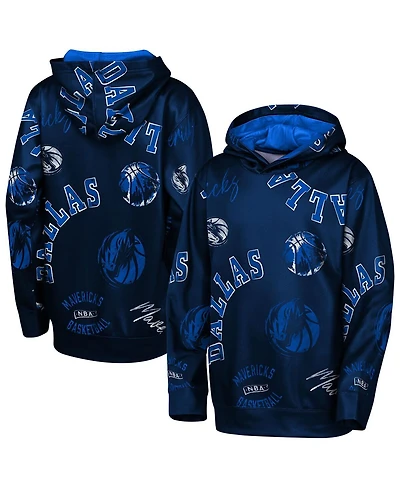 Outerstuff Big Boys and Girls Navy Dallas Mavericks Moving Violation Hoodie