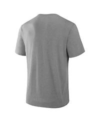 Fanatics Men's Heather Gray Los Angeles Dodgers Tribute Iykyk Tri-Blend T-Shirt