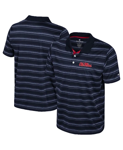 Colosseum Men's Navy Ole Miss Rebels Milk Steak Polo Shirt
