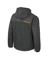 Colosseum Men's Charcoal Tennessee Volunteers Nightman Full-Zip Hoodie Puffer Jacket