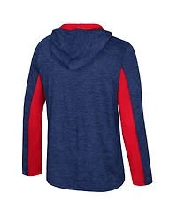 Colosseum Men's Navy Ole Miss Rebels Always Sunny Quarter-Zip Hoodie