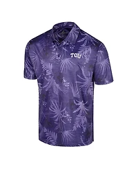 Colosseum Men's Purple Tcu Horned Frogs Palms Team Polo Shirt