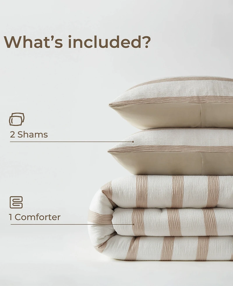 510 Design Merritt Yarn-Dyed Striped 3-Pc. Comforter Set, Full/Queen