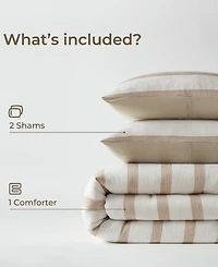 510 Design Merritt Yarn-Dyed Striped 3-Pc. Comforter Set, Full/Queen