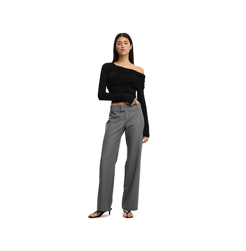Cotton On Women's One Shoulder Base Layer Long Sleeve