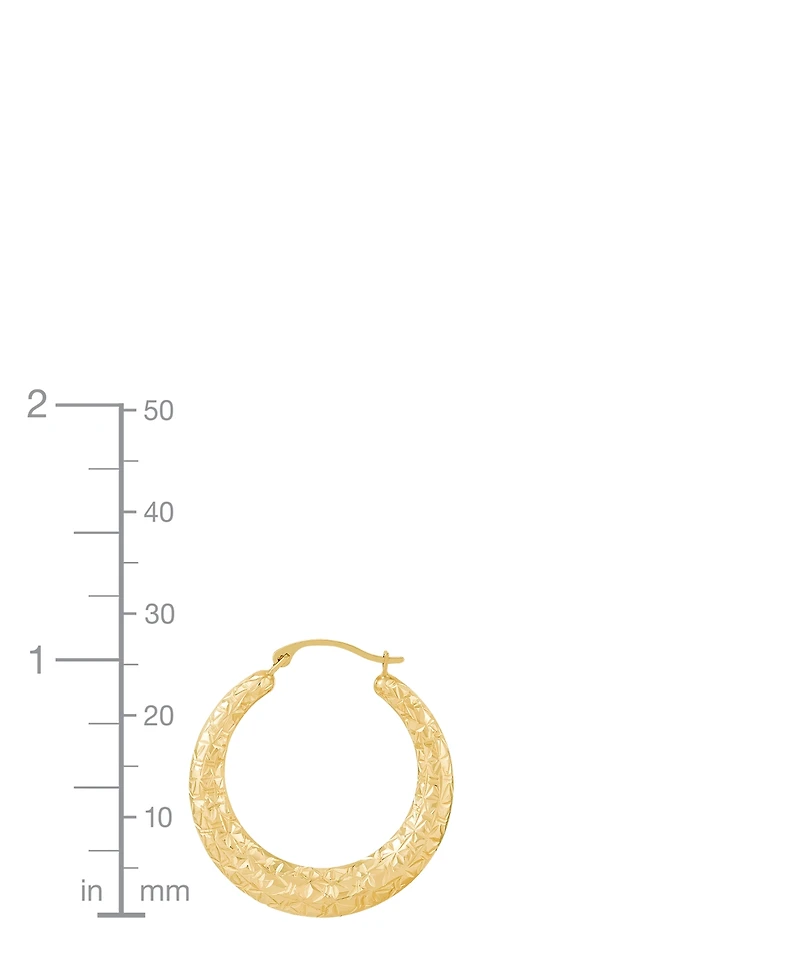 Macy's Polished Round Back to Back Hoop Earrings in 10K Yellow Gold