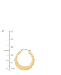 Macy's Polished Round Back to Back Hoop Earrings in 10K Yellow Gold