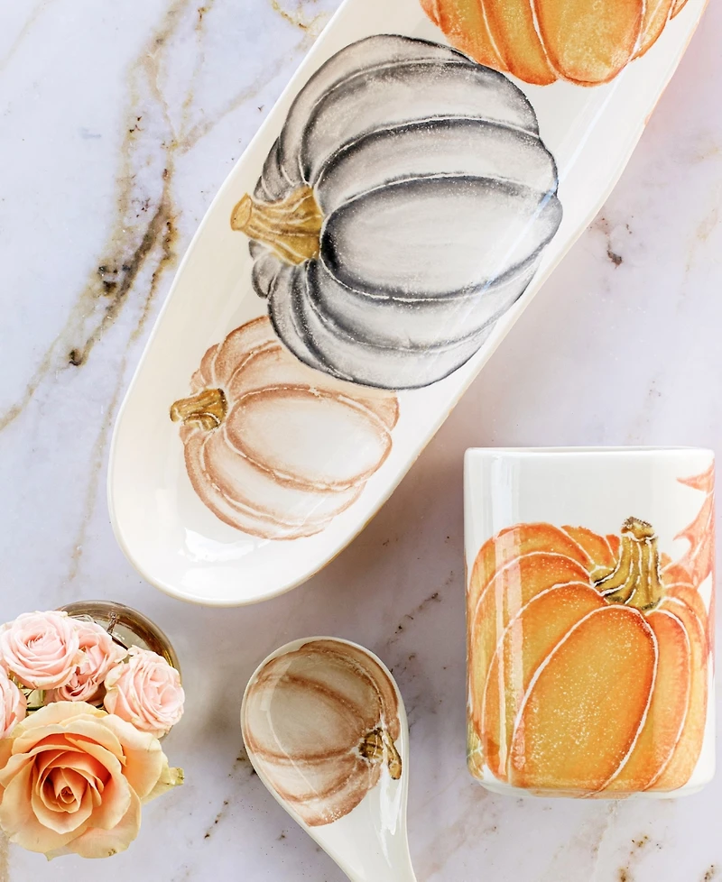 Vietri Pumpkins Narrow Oval Platter