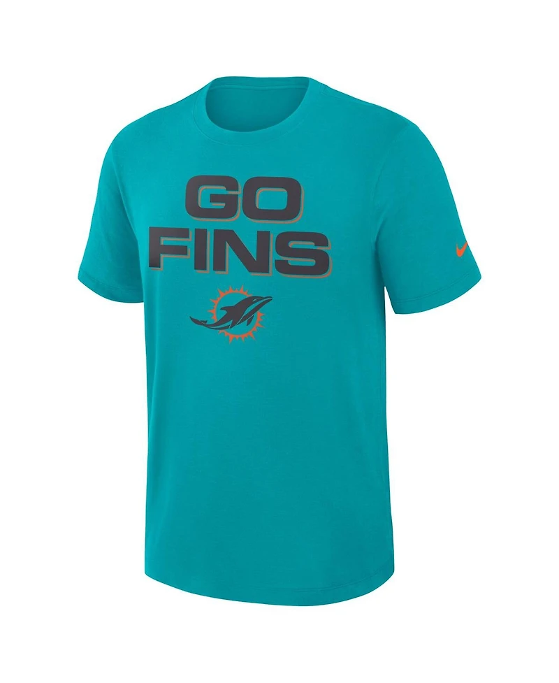 Nike Men's Turbo green Miami Dolphins 2025 Rivalries Collection Slub Dri-fit T-Shirt
