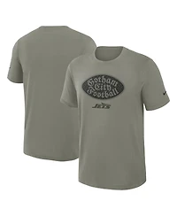 Nike Men's Dark Stucco New York Jets 2025 Rivalries Collection Slub Dri-fit T-Shirt