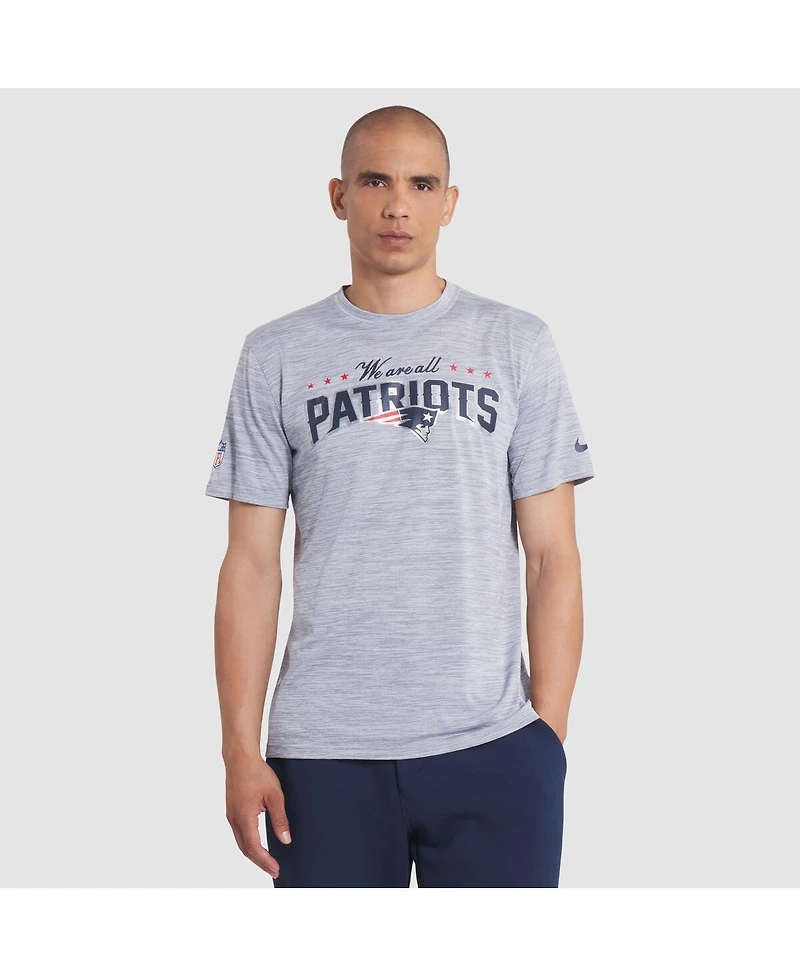 Nike Men's Silver New England Patriots 2025 Rivalries Collection Sideline Velocity Dri-fit T-Shirt