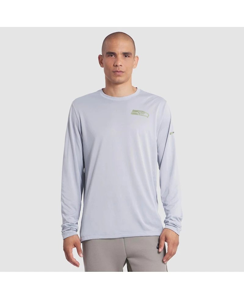 Nike Men's Wolf Gray Seattle Seahawks 2025 Rivalries Collection Sideline Legend Dri-fit Long Sleeve T-Shirt