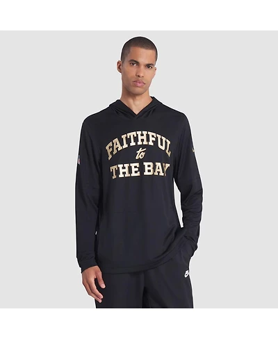 Nike Men's Black San Francisco 49ers 2025 Rivalries Collection Sideline Dri-fit Long Sleeve Hoodie T-Shirt