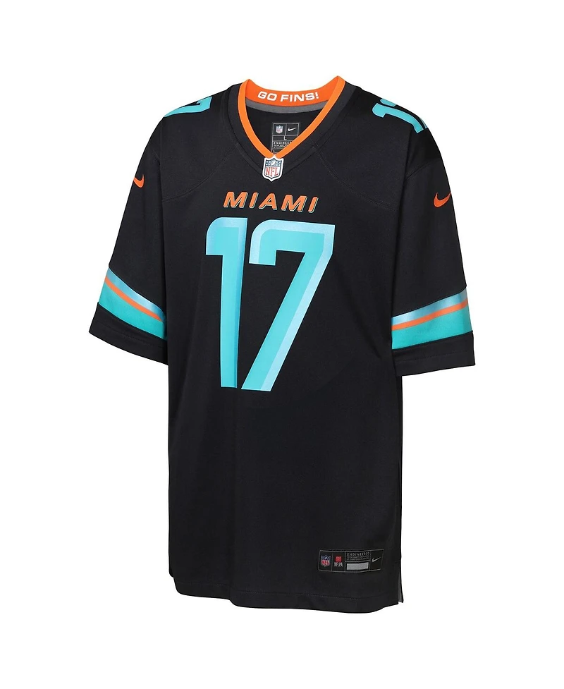 Nike Big Boys and Girls Jaylen Waddle Pitch Blue Miami Dolphins 2025 Rivalries Collection Game Jersey