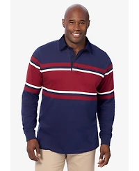 KingSize Big & Tall Long-Sleeve Rugby Polo
