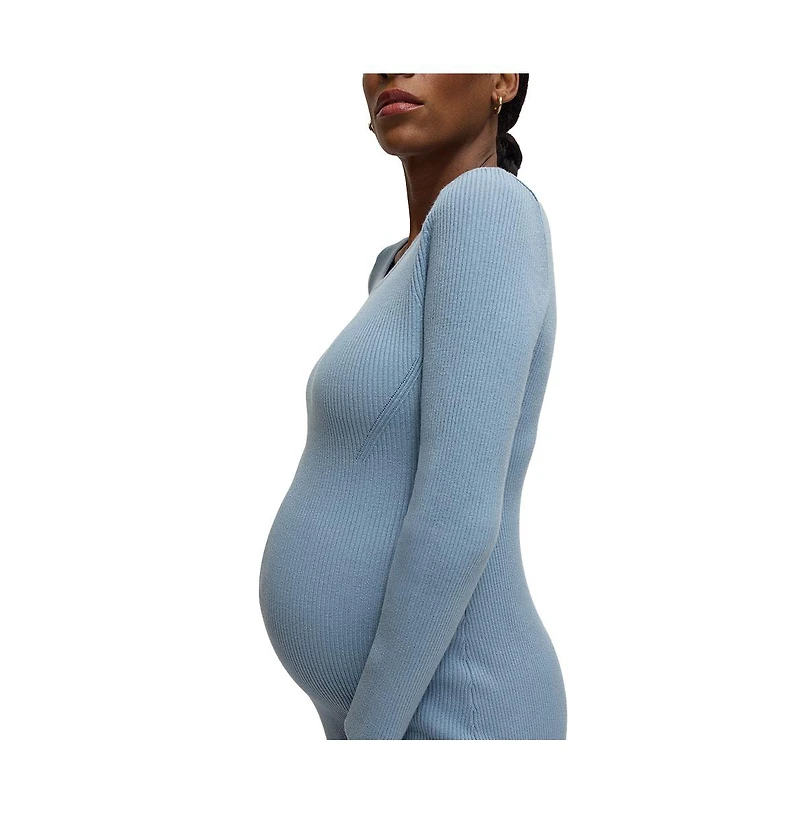 Ingrid + Isabel Maternity Long Sleeve Midi Sweater Dress