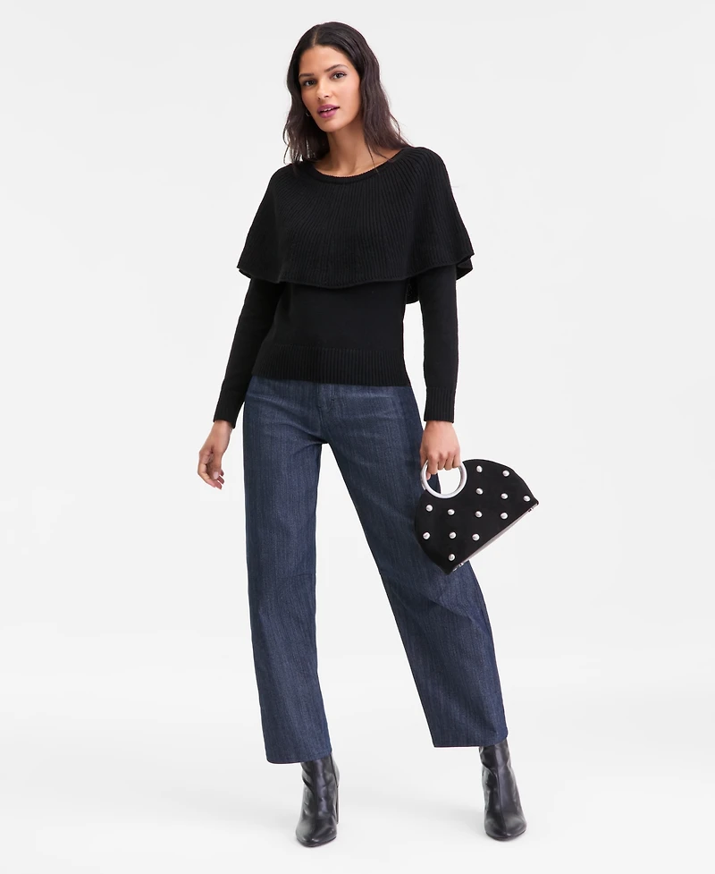 I.n.c. International Concepts Women's Long Sleeve Cape Sweater, Macy's Exclusive