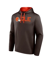 Logo Athletic Men's Brown Cleveland Browns Head Start Pullover Hoodie