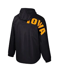 Colosseum Men's Black Iowa Hawkeyes Reloaded Anorak Half-Zip Jacket