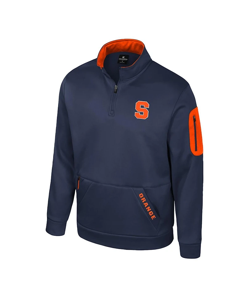 Colosseum Men's Navy Syracuse Orange Mainframe Quarter-Zip Fleece Jacket