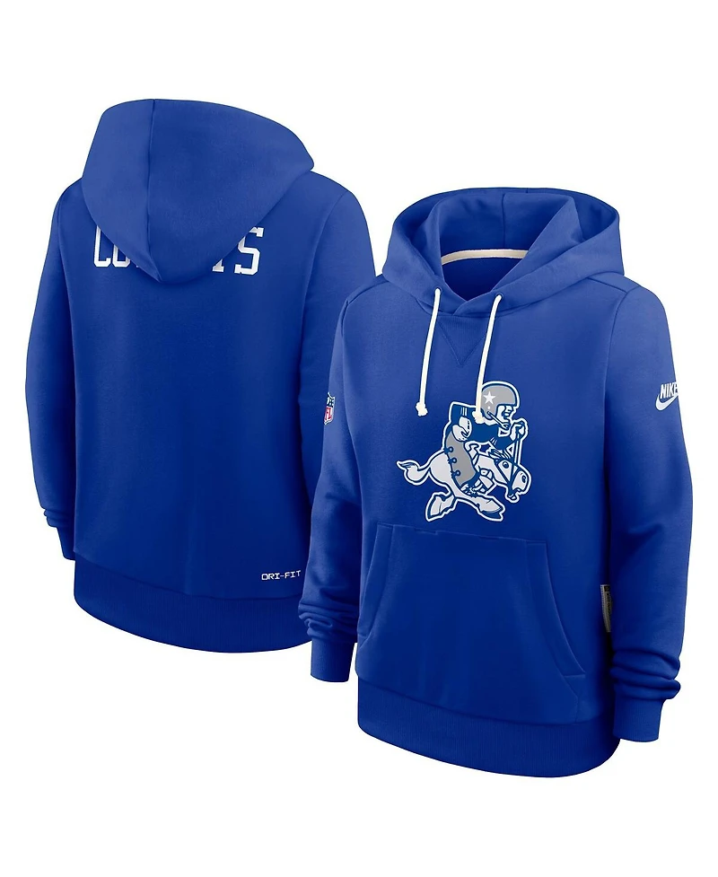 Nike Women's Royal Dallas Cowboys Throwback Sideline Standard Issue Dri-fit Hoodie