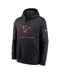 Nike Men's Black Atlanta Falcons Busted Play Club Fleece Pullover Hoodie