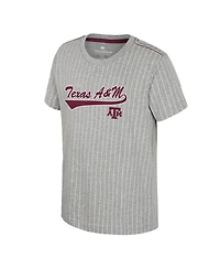 Colosseum Big Boys and Girls Heather Gray Texas A&M Aggies Airball Baseball T-Shirt