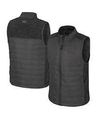 Colosseum Men's Charcoal Lsu Tigers Nightman Full-Zip Puffer Vest