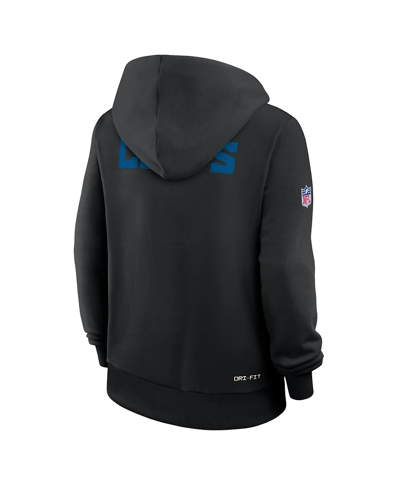 Nike Women's Black Indianapolis Colts Alternate Logo Sideline Standard Issue Dri-fit Hoodie