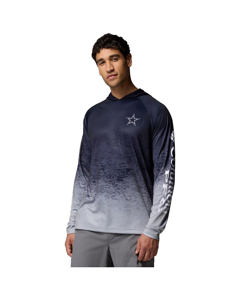 Columbia Men's Navy Dallas Cowboys Super Terminal Tackle Hoodie