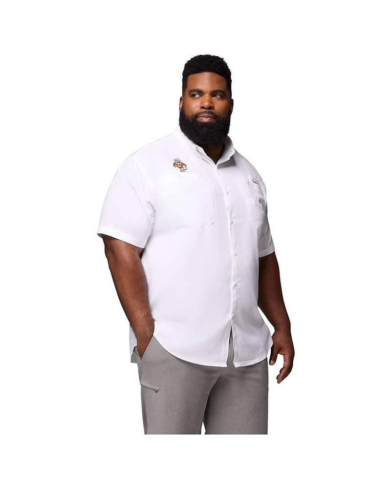 Columbia Men's White Tennessee Volunteers Big Tall Tamiami Omni-Shade Button-Down Shirt