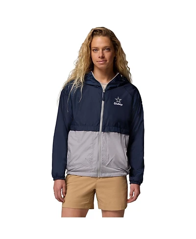 Columbia Women's Navy/Gray Dallas Cowboys Spire Hoodie Windbreaker Jacket