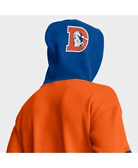 Fanatics Men's Orange Denver Broncos Helmet Retro Pullover Hoodie