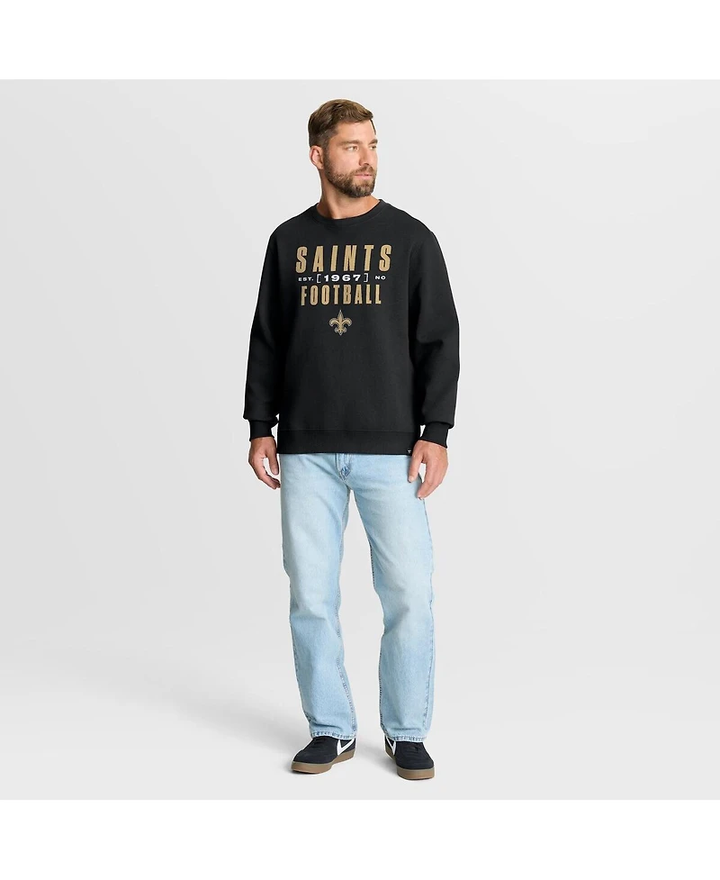 Fanatics Men's Black New Orleans Saints Powerful Throw Legacy Pullover Sweatshirt