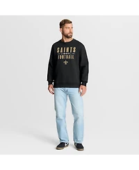Fanatics Men's Black New Orleans Saints Powerful Throw Legacy Pullover Sweatshirt
