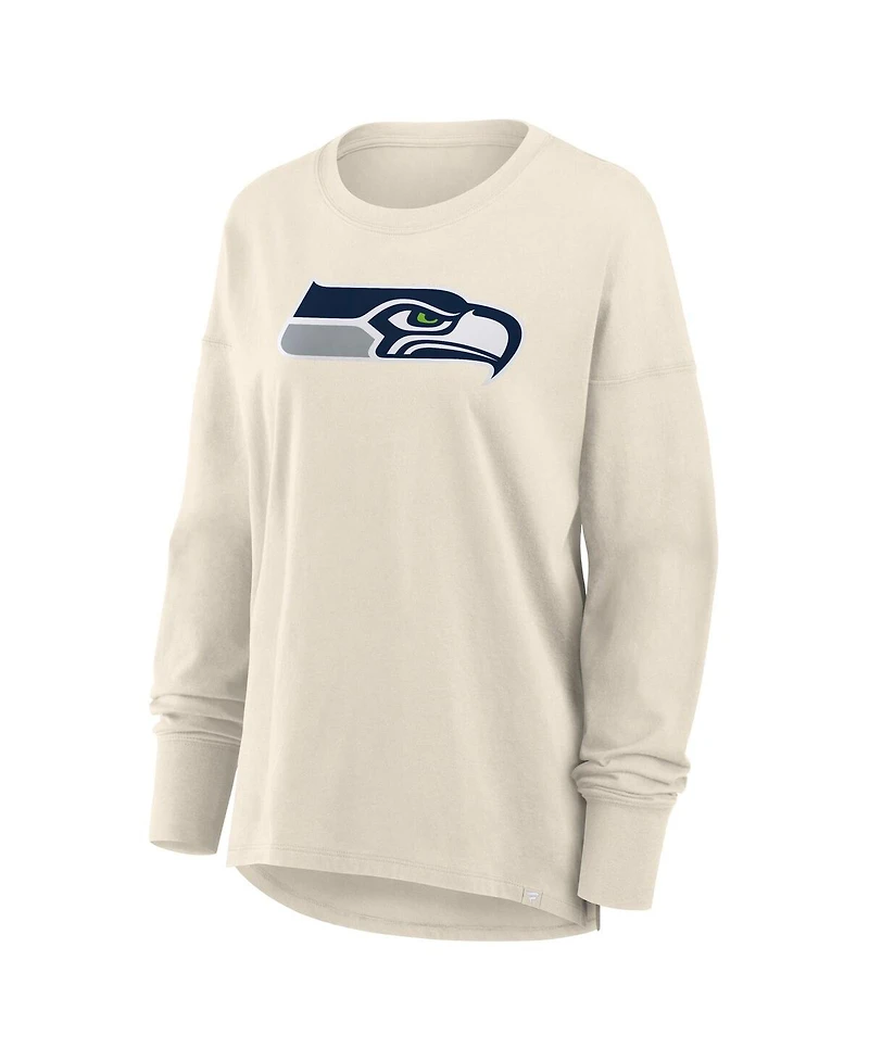Fanatics Women's Cream Seattle Seahawks Dove Legacy Long Sleeve T-Shirt