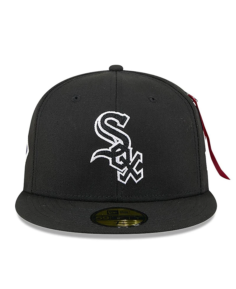 New Era x Alpha Industries Men's Black Chicago White Sox 59FIFTY Fitted Hat