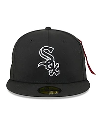 New Era x Alpha Industries Men's Black Chicago White Sox 59FIFTY Fitted Hat