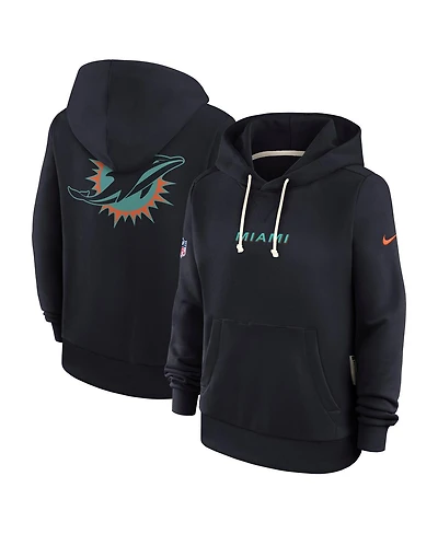 Nike Women's Pitch Blue Miami Dolphins 2025 Rivalries Collection Standard Issue Sideline Dri-fit Hoodie