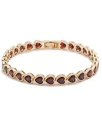 Givenchy Cubic Zirconia Crystal Stone Gold-Tone Heart Flex Bracelet