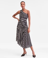 I.n.c. International Concepts Women's One-Shoulder Asymmetric Hem Dress, Macy's Exclusive