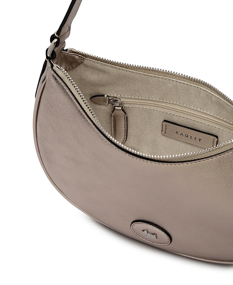 Radley London Heath Crescent Metallic Small Ziptop Shoulder Bag
