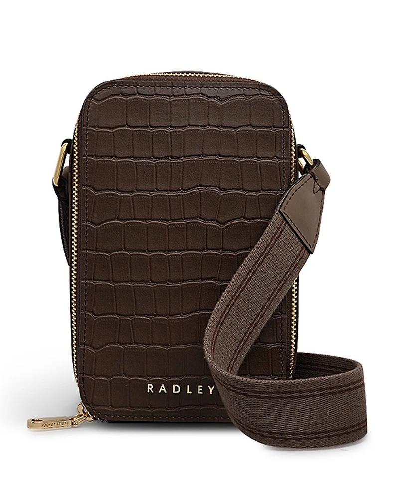 Radley London Alba Place Croc Mini Phone Crossbody Bag