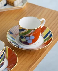 Noritake Frank Lloyd Wright March Balloons After Dinner Cup and Saucer, Set of 2
