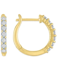 Macy's 3-Pc. Diamond Earrings Set (1/5 ct. t.w.) in 14k Yellow Gold Over Sterling Silver